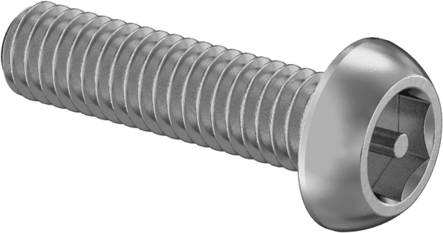 Paslanmaz Çelik Kurcalamaya Dayanıklı Düğme Başlı Altıgen Soketli Vidalar, M4 x 0,7 mm Diş Boyutu, 16 mm Uzunluk