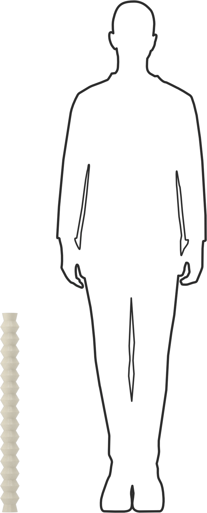 Gıda ve İçecek Manşetli Yuvarlak Körük, 1-1/2" ID x 2-1/2" OD, 2 Ayak Uzatılmış Uzunluk