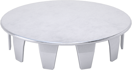 Çelik Geçmeli Panel Tapaları, Nikel Kaplı, 1-3/8 inç iç çap için
