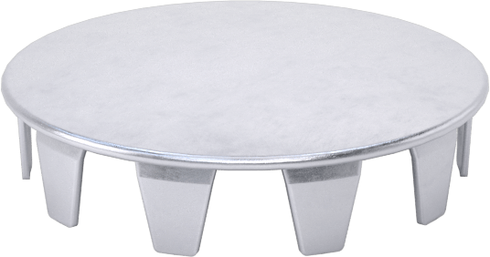 Çelik Geçmeli Panel Tapaları, Nikel Kaplı, 1-1/2" İç Çap için