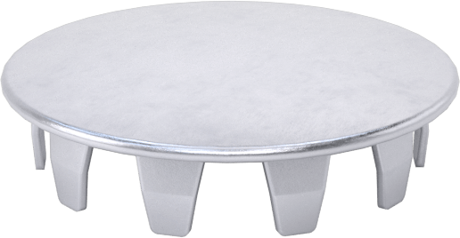 Çelik Geçmeli Panel Tapaları, Nikel Kaplı, 1-1/8" İç Çap için