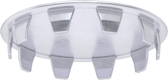 Çelik Geçmeli Panel Tapaları, Nikel Kaplı, 1-5/8" İç Çap için