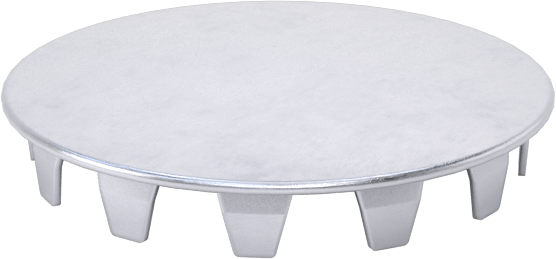 Çelik Geçmeli Panel Tapaları, Nikel Kaplı, 1-3/4" iç çap için