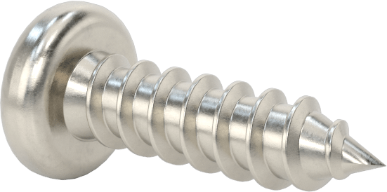Sac Metal için Tri-Wing® Yuvarlak Başlı Vidalar, 18-8 Paslanmaz Çelik, Numara 6 Boyut, 1/2" Uzunluk