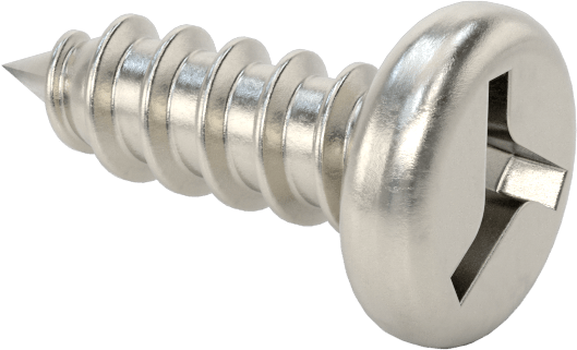 Sac Metal için Tri-Wing® Yuvarlak Başlı Vidalar, 18-8 Paslanmaz Çelik, Numara 8 Boyut, 1/2" Uzunluk