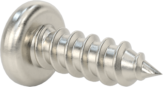 Sac Metal için Tri-Wing® Yuvarlak Başlı Vidalar, 18-8 Paslanmaz Çelik, Numara 8 Boyut, 1/2" Uzunluk