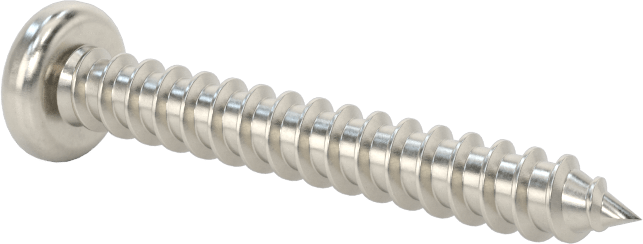 Sac Metal için Tri-Wing® Yuvarlak Başlı Vidalar, 18-8 Paslanmaz Çelik, Numara 8 Boyut, 1-1/4" Uzunluk