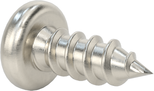Sac Metal için Tri-Wing® Yuvarlak Başlı Vidalar, 18-8 Paslanmaz Çelik, 10 Numaralı Boyut, 1/2" Uzunluk