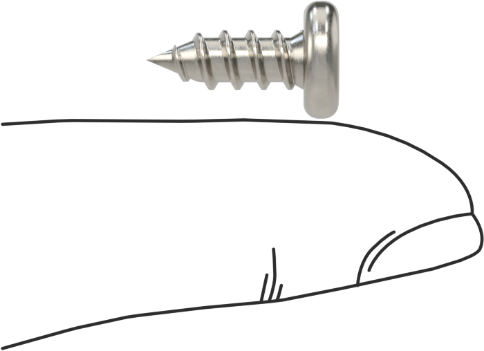 Sac Metal için Tri-Wing® Yuvarlak Başlı Vidalar, 18-8 Paslanmaz Çelik, 10 Numaralı Boyut, 1/2" Uzunluk