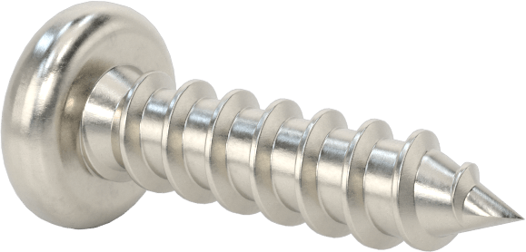 Sac Metal için Tri-Wing® Yuvarlak Başlı Vidalar, 18-8 Paslanmaz Çelik, 10 Numaralı Boyut, 3/4" Uzunluk
