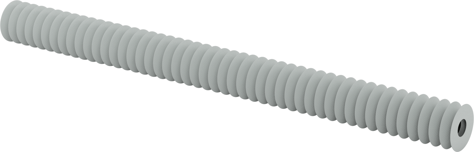 Yüksek Sıcaklığa Dayanıklı Nefes Alabilir Yuvarlak Körük, Flanşlı Uçlu, 1-1/2" ID x 4" OD, 4 Ayak Uzatılmış Uzunluk