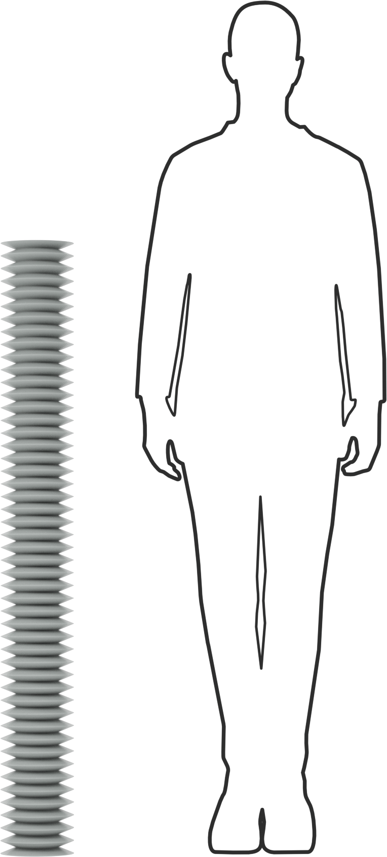Yüksek Sıcaklığa Dayanıklı Nefes Alabilir Yuvarlak Körük, Flanşlı Uçlu, 3-1/4" ID x 5-3/4" OD, 4 ft Uzatılmış Uzunluk