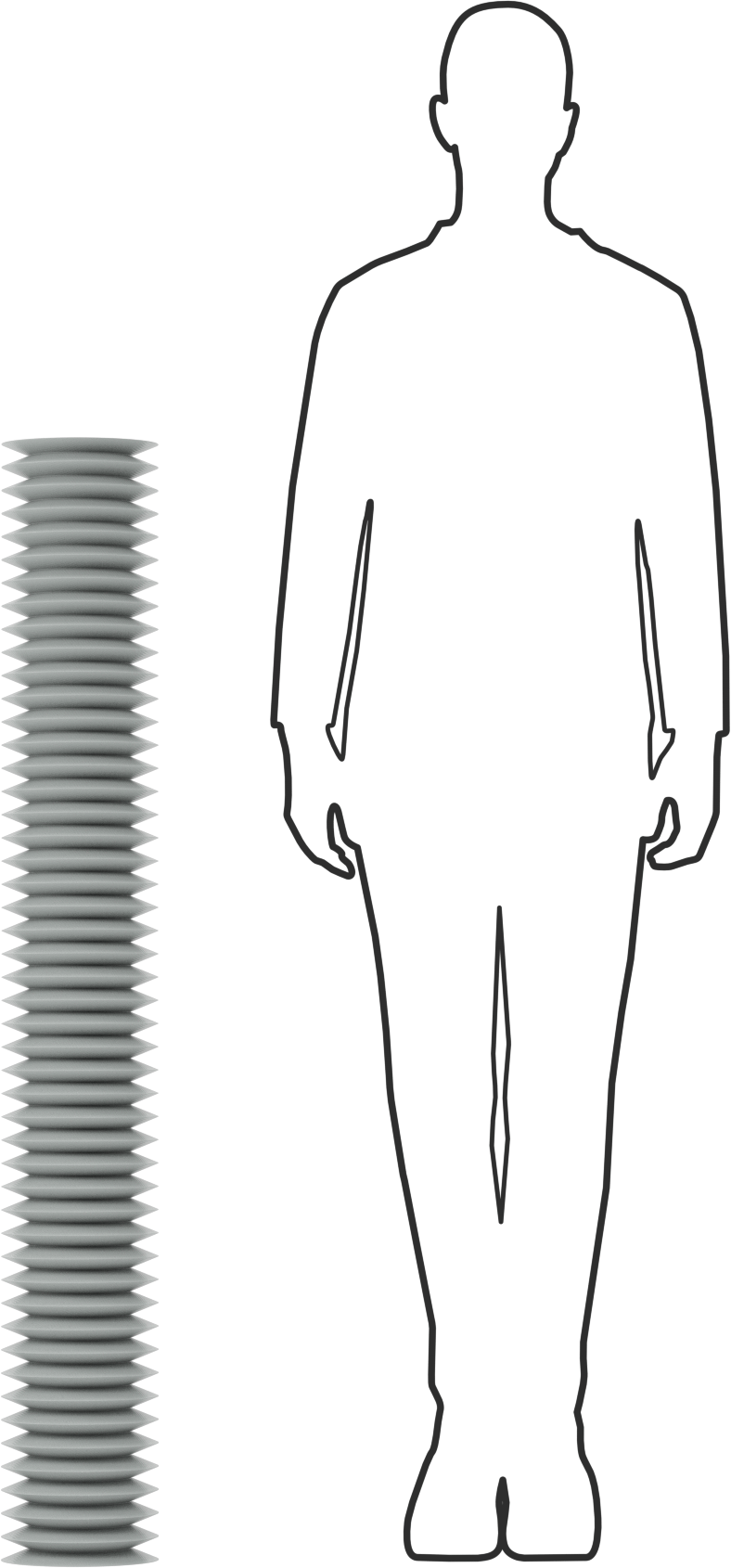 Yüksek Sıcaklığa Dayanıklı Nefes Alabilir Yuvarlak Körük, Flanşlı Uçlu, 4-1/4" ID x 6-3/4" OD, 4 ft Uzatılmış Uzunluk
