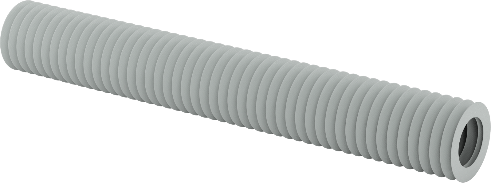 Yüksek Sıcaklığa Dayanıklı Nefes Alabilir Yuvarlak Körük, Flanşlı Uçlu, 4-1/4" ID x 6-3/4" OD, 4 ft Uzatılmış Uzunluk