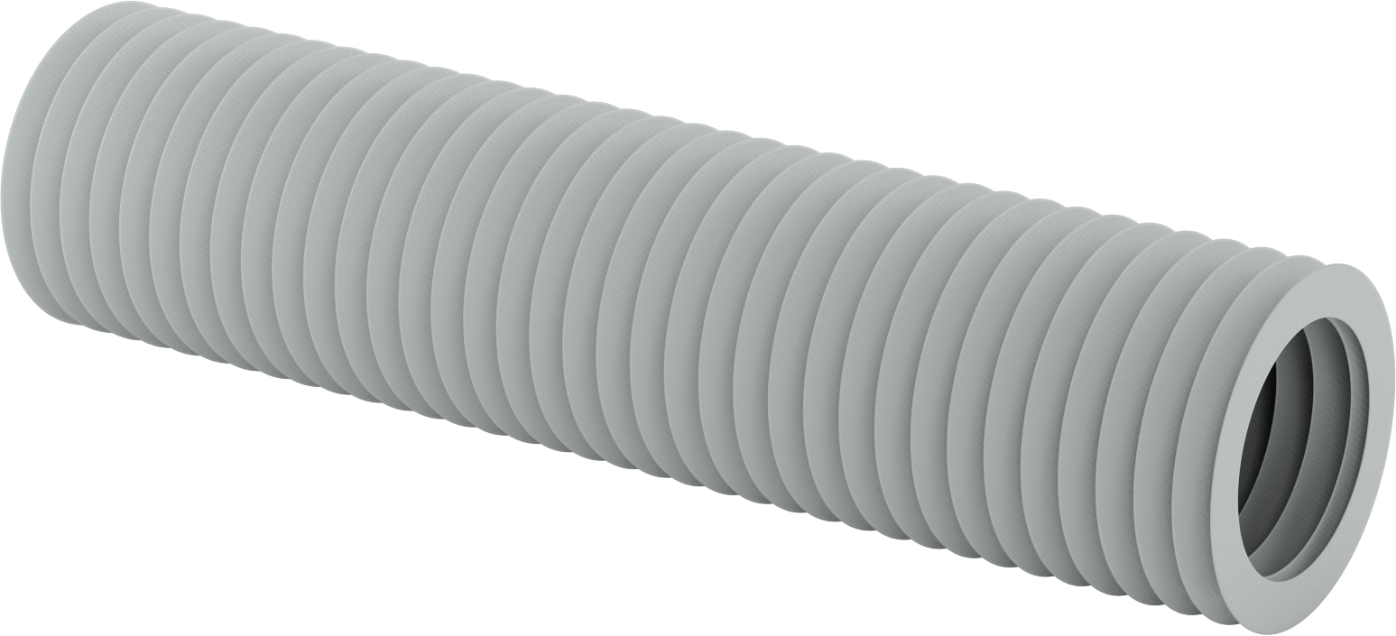 Yüksek Sıcaklığa Dayanıklı Nefes Alabilir Yuvarlak Körük, Flanşlı Uçlu, 6-1/4" ID x 8-3/4" OD, 3' Uzatılmış Uzunluk