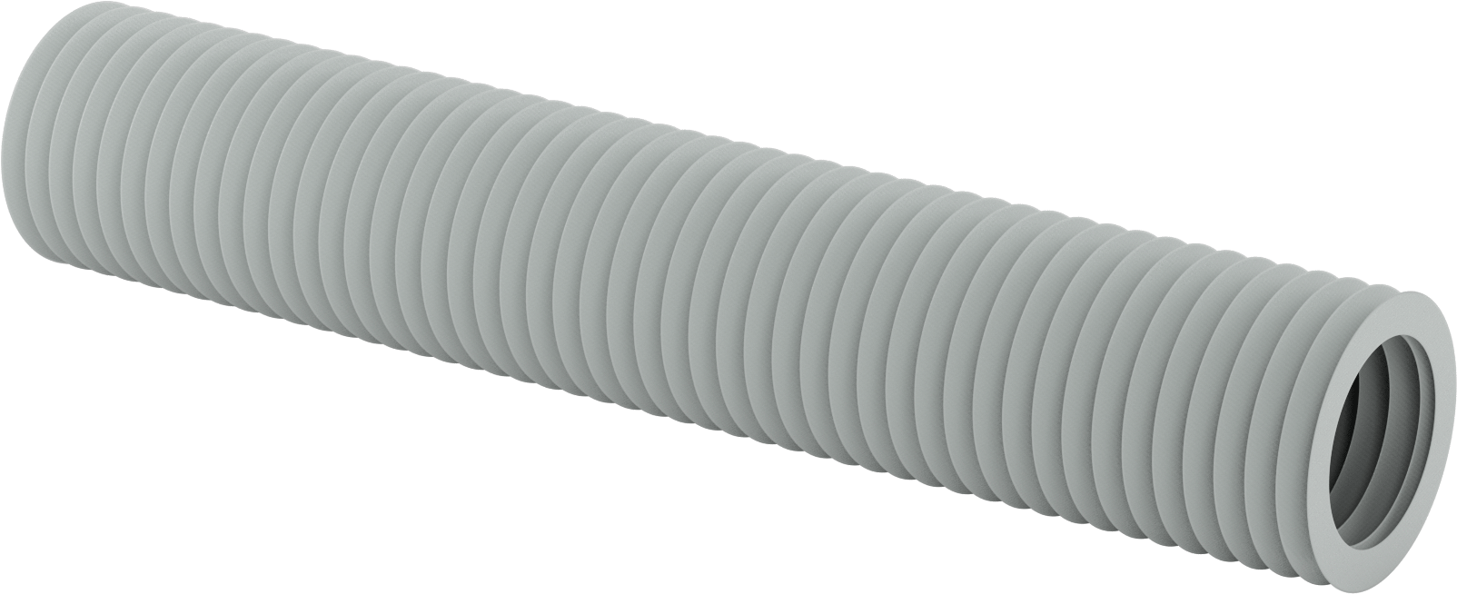 Yüksek Sıcaklığa Dayanıklı Nefes Alabilir Yuvarlak Körük, Flanşlı Uçlu, 6-1/4" ID x 8-3/4" OD, 4 ft Uzatılmış Uzunluk