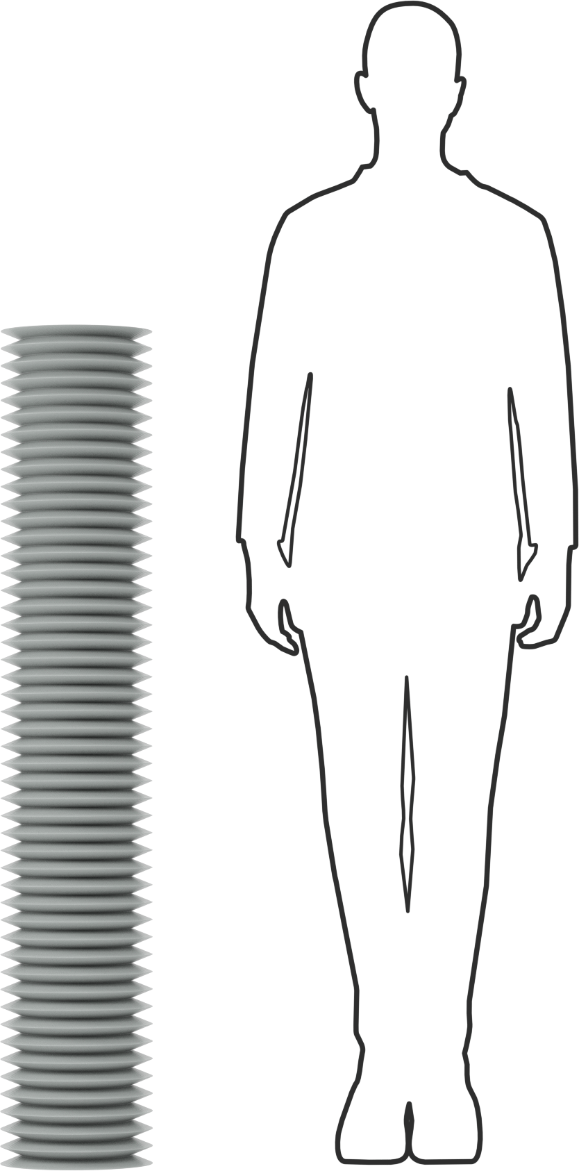 Yüksek Sıcaklığa Dayanıklı Nefes Alabilir Yuvarlak Körük, Flanşlı Uçlu, 6-1/4" ID x 8-3/4" OD, 4 ft Uzatılmış Uzunluk