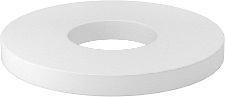 Delrin® Asetal Plastik Pul, 4 Numaralı Vida Boyutu için, 0.125" ID, 0.312" OD