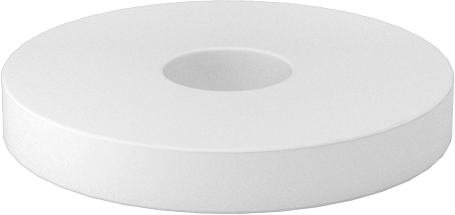 Delrin® Asetal Plastik Pul, 4 Numaralı Vida Boyutu için, 0.125" ID, 0.438" OD