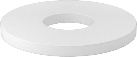 Delrin® Asetal Plastik Pul, 5 numaralı vida boyutu için, 0.140" ID, 0.375" OD