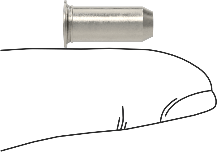 Sabit Pimler, 18-8 Paslanmaz Çelik, 1/4" Çap, 5/8" Uzunluk, Tps-250-10