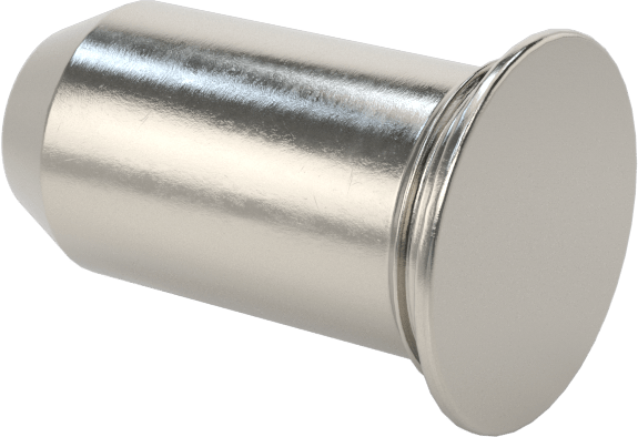 Sabit Pimler, 400 Serisi Paslanmaz Çelik, 6 mm Çap, 12 mm Uzunluk, TP4-6mm-12