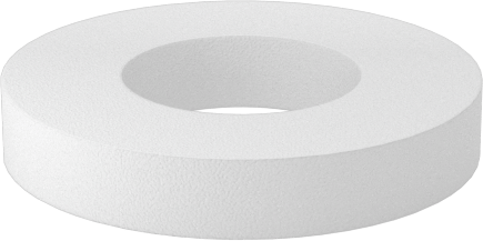 UHMW Polietilen Plastik Pul, 2 Numaralı Vida Boyutu için, 0.094" ID, 0.188" OD