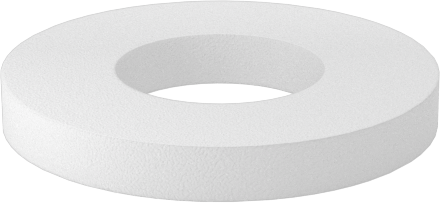 UHMW Polietilen Plastik Pul, 4 Numaralı Vida Boyutu için, 0.120" ID, 0.250" OD
