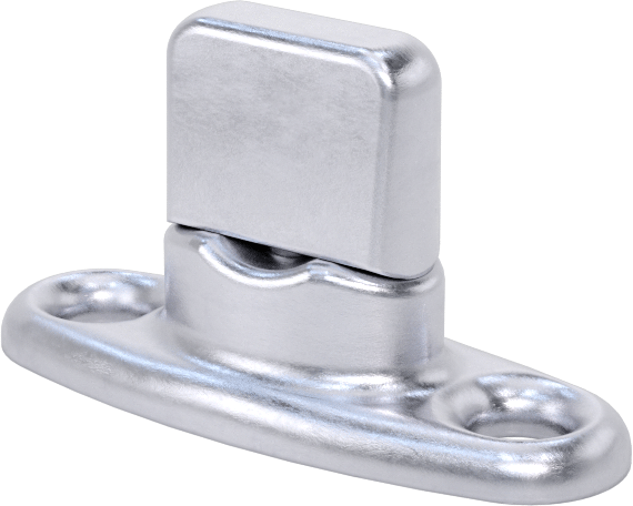 Döndürmeli Düğme Bağlantı Tabanları, Tek Saplama, 1-1/4“ Uzunluk x 1/2” Genişlik x 11/16" Yükseklik