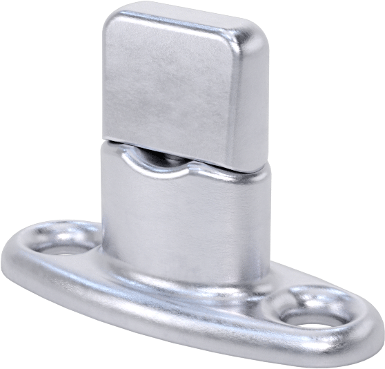Döndürmeli Düğme Bağlantı Tabanları, Çift Saplama, 1-1/4“ Uzunluk x 1/2” Genişlik x 7/8" Yükseklik