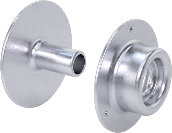 Kumaş Çıtçıt, Nikel Kaplı Pirinç, 1/2" Çıtçıt Çapı
