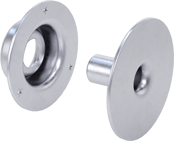 Kumaş Çıtçıt, Nikel Kaplı Pirinç, 1/2" Çıtçıt Çapı