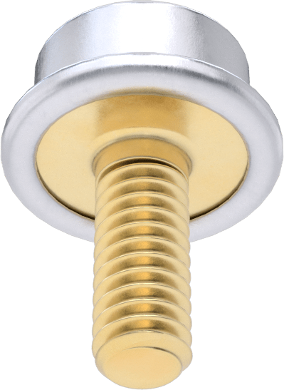 8-32 Dişli x 3/8" Uzunlukta Saplamalı Pirinç Kumaş Çıtçıtları