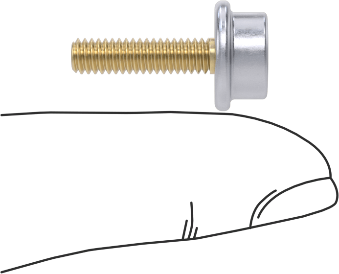 8-32 Dişli x 5/8" Uzunlukta Saplamalı Pirinç Kumaş Çıtçıtları