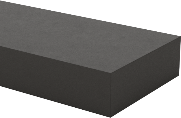 Yüksek Sıcaklık Yüksek Basınçlı Grafit Conta Malzemesi, Yapışkan Arka Yüzlü, 3/8“ Genişlik x 24” Uzunluk Levha, 1/8" Kalınlık