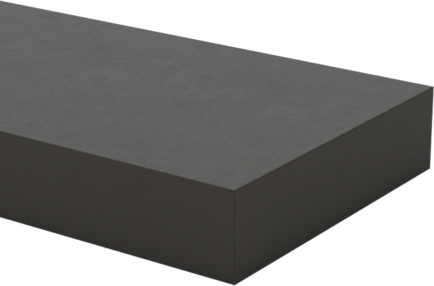 Yüksek Sıcaklık Yüksek Basınçlı Grafit Conta Malzemesi, Yapışkan Arka Yüzlü, 1/2“ Genişlik x 24” Uzunluk Levha, 1/8" Kalınlık
