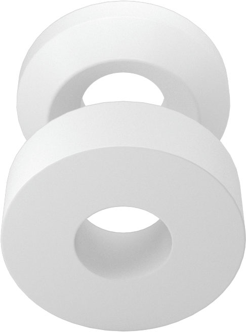 1/4“ iç çap x 5/8” dış çap PTFE istiflenebilir V-halka salmastra için bir erkek ve bir dişi adaptör