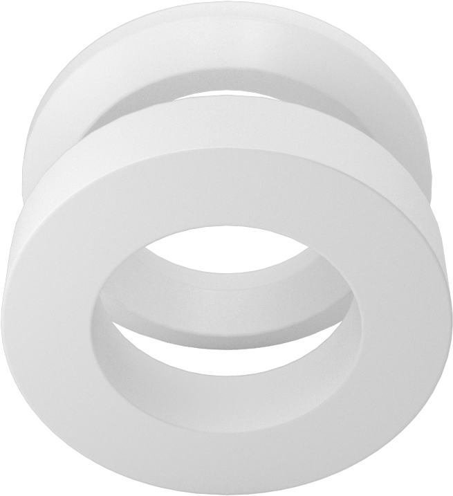 3/4“ İç Çap x 1-1/4” Dış Çap PTFE İstiflenebilir V-Halka Sızdırmazlık Contası için 1 Erkek ve 1 Dişi Adaptör
