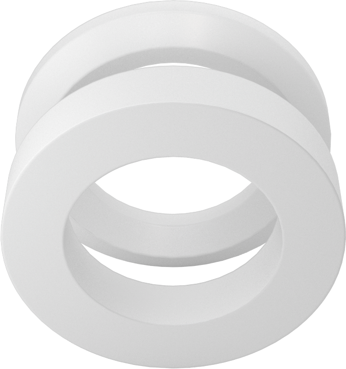 7/8“ İç Çap x 1-3/8” Dış Çap PTFE İstiflenebilir V-Halka Sızdırmazlık Contası için 1 Erkek ve 1 Dişi Adaptör