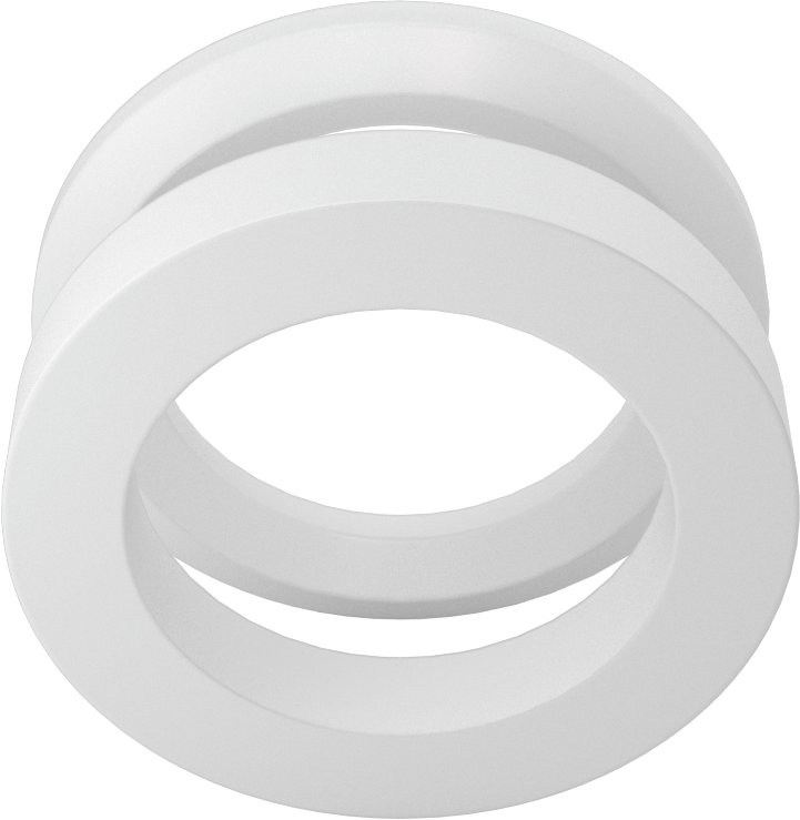 1-1/8“ iç çap x 1-5/8” dış çap PTFE İstiflenebilir V-Halka Sızdırmazlık Contası için 1 Erkek ve 1 Dişi Adaptör