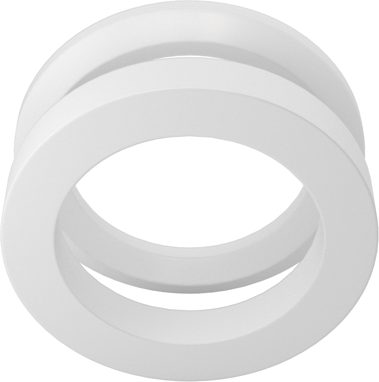 1-1/4“ iç çap x 1-3/4” dış çap PTFE istiflenebilir V-halka salmastra contası için 1 erkek ve 1 dişi adaptör