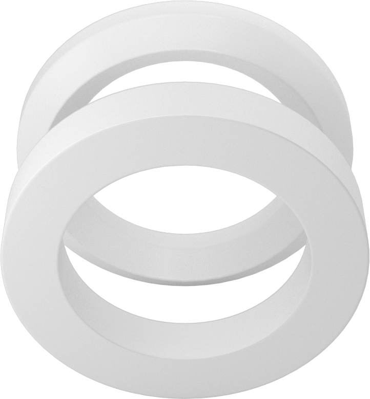 1-3/8“ İç Çap x 2” Dış Çap PTFE İstiflenebilir V-Halka Sızdırmazlık Contası için Bir Erkek ve Bir Dişi Adaptör
