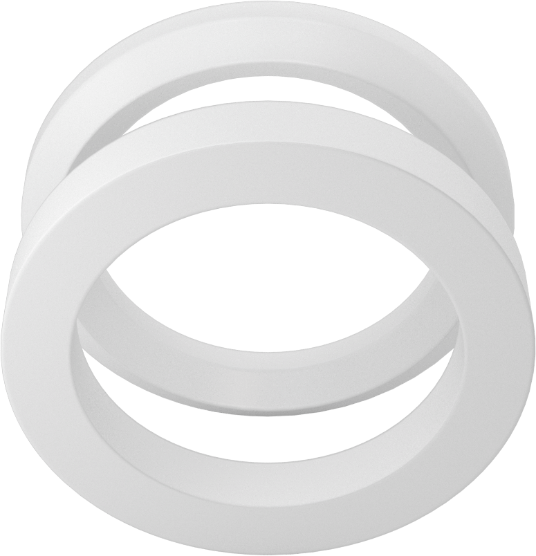 1-3/4“ iç çap x 2-3/8” dış çap PTFE istiflenebilir V-halka salmastra contası için 1 erkek ve 1 dişi adaptör