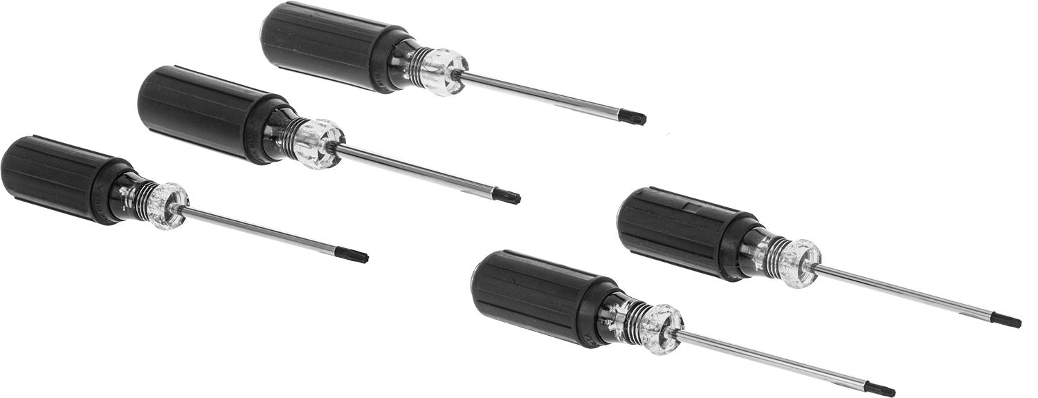 Yastıklı Tutamaklı Tornavida Seti, Torx Tahrik, 5 Parça