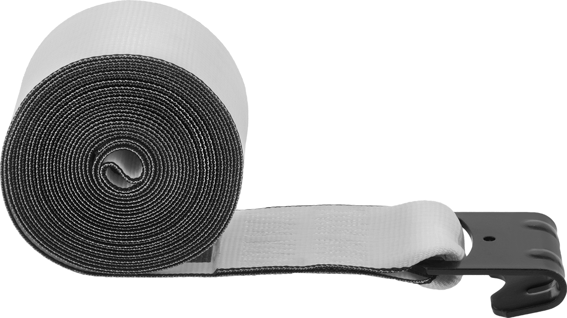 Kanca-Düz Uçlu Dokuma, Tel Kanca ve Çinko Kaplı Çelik Uç Bağlantı Elemanları ile, 3" x 30 Feet