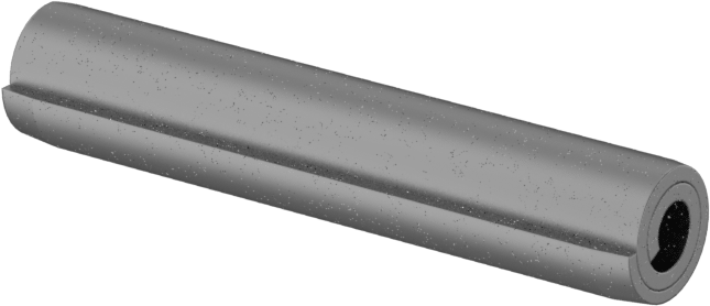 Ağır Hizmet Tipi Sarmal Yay Pimi, 1070-1095 Karbon Çelik, 3/16" Çap, 1" Uzunluk