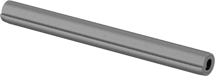 Ağır Hizmet Tipi Sarmal Yay Pimi, 1070-1095 Karbon Çelik, 3/16" Çap, 2" Uzunluk