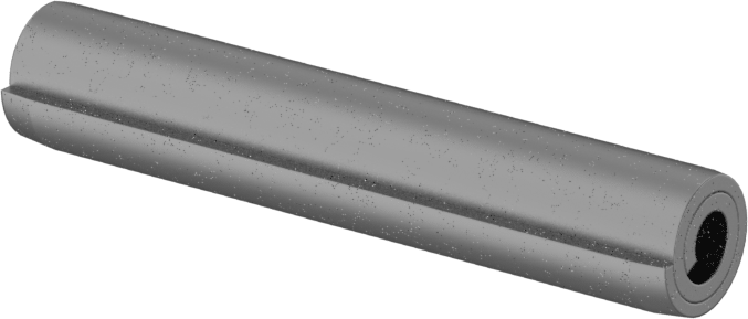 Ağır Hizmet Tipi Sarmal Yay Pimi, 1070-1095 Karbon Çelik, 1/4" Çap, 1-3/8" Uzunluk