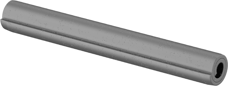 Ağır Hizmet Tipi Sarmal Yay Pimi, 1070-1095 Karbon Çelik, 1/4" Çap, 2" Uzunluk