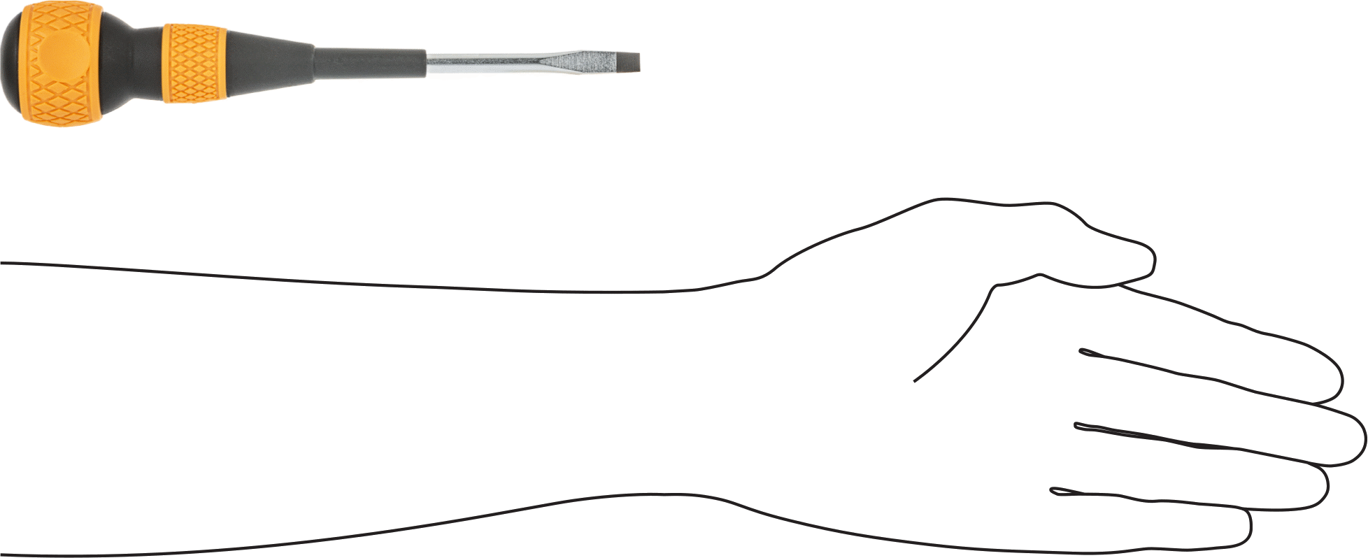Bilyalı Saplı Tornavida, 1/4" Yivli Tahrik